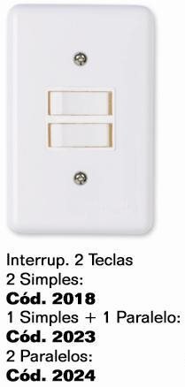 INTERRUPTOR STYLUS 2TC PARAL C/PL 6A 250V 2024(10)