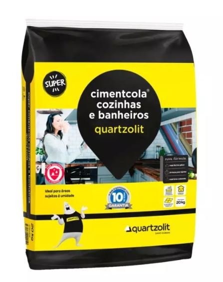 ARGAMASSA QUARTZOLIT COZINHA/BANHEIRO CINZA 20KG