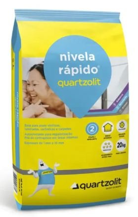 ARGAMASSA QUARTZOLIT NIVELA RAPIDO CINZA 20KG