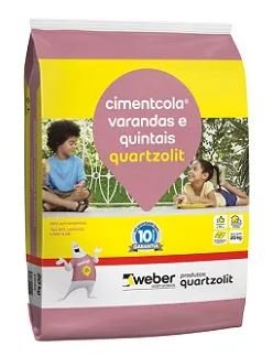 005488 ARGAMASSA QUARTZOLIT VARANDAS/QUINTAIS CINZA 20KG