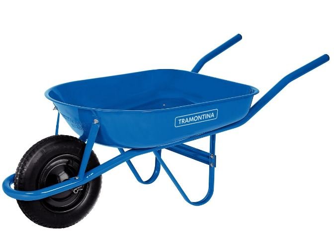 CARRINHO DE MAO METALICO COMPLETO AZUL TRAMONTINA