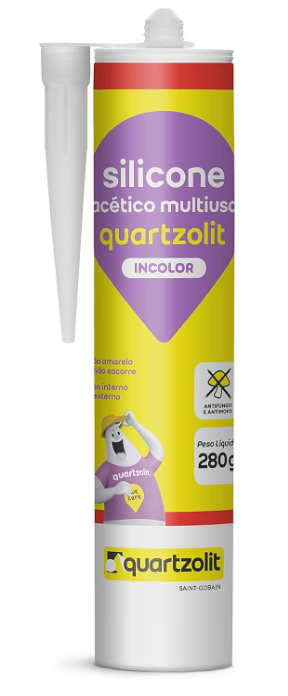 SILICONE ACETICO MULT INCOLOR 256G QUARTZOLIT (12)