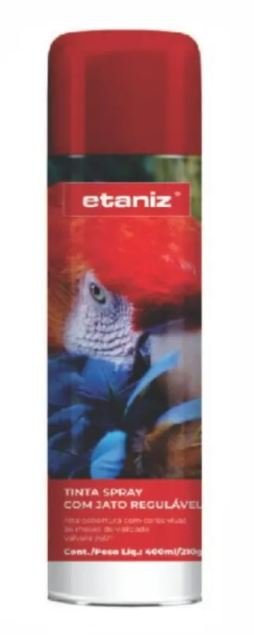TINTA SPRAY ETANIZ 210G/400ML VERMELHO METALICO(6)