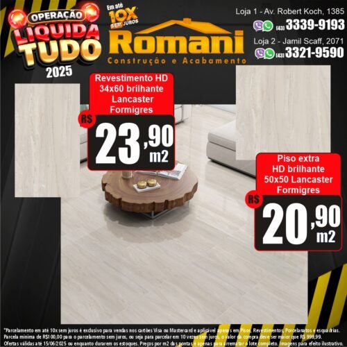 PISO MARCELAGRES HD LANCASTER BRIL 50X50 CX 2,50*