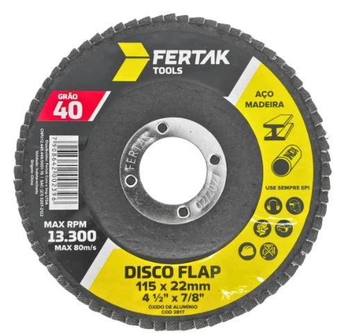 DISCO FLAP 4-1/2"  115MM GR 40 FERTAK 2817