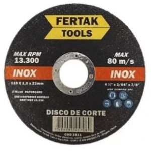 007377 DISCO DE CORTE INOX 115 X 1.2 FERTAK 2821 (10)