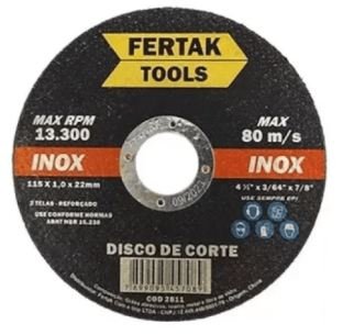 DISCO DE CORTE INOX 115 X 1.2  FERTAK 2821 (10)