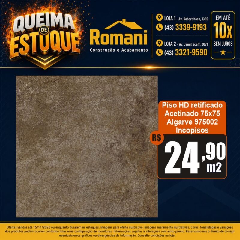 PISO INCOPISOS RT ALGARVE 975002 ACET 75X75 2,28*