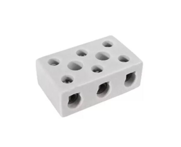 CONECTOR PORCEL TRIPOLAR 10MM 10A 250V FERTAK 8204