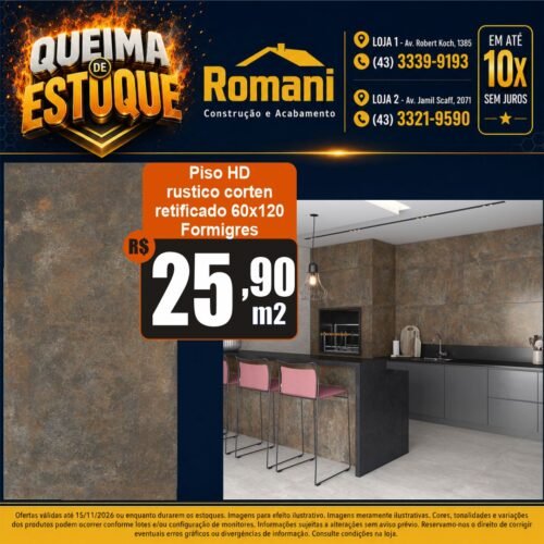007879 PISO FORMIGRES CORTEN RUST RT 60X120 CX2,16*