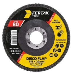 DISCO FLAP CON 4-1/2" - 115MM - GR# 80 FERTAK 2832