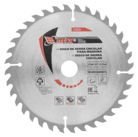 DISCO CIRCULAR WIDEA 185MM 7,1/4 POL.36 DENTES MTX