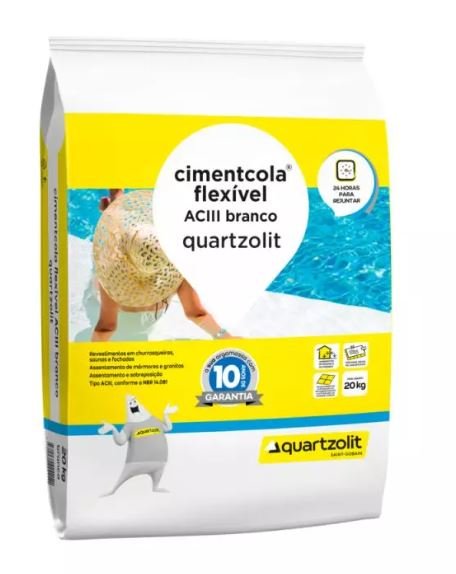 ARGAMASSA QUARTZOLIT FLEXIVEL ACIII BRANCO 20KG