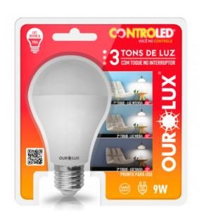 CONTROLED 3 TONS 9W BIV 6500K OUROLUX (10) 20490
