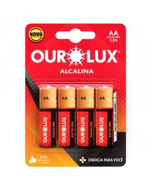 PILHA ALCALINA AA PEQ 50 BLIST C/4 OUROLUX (50)