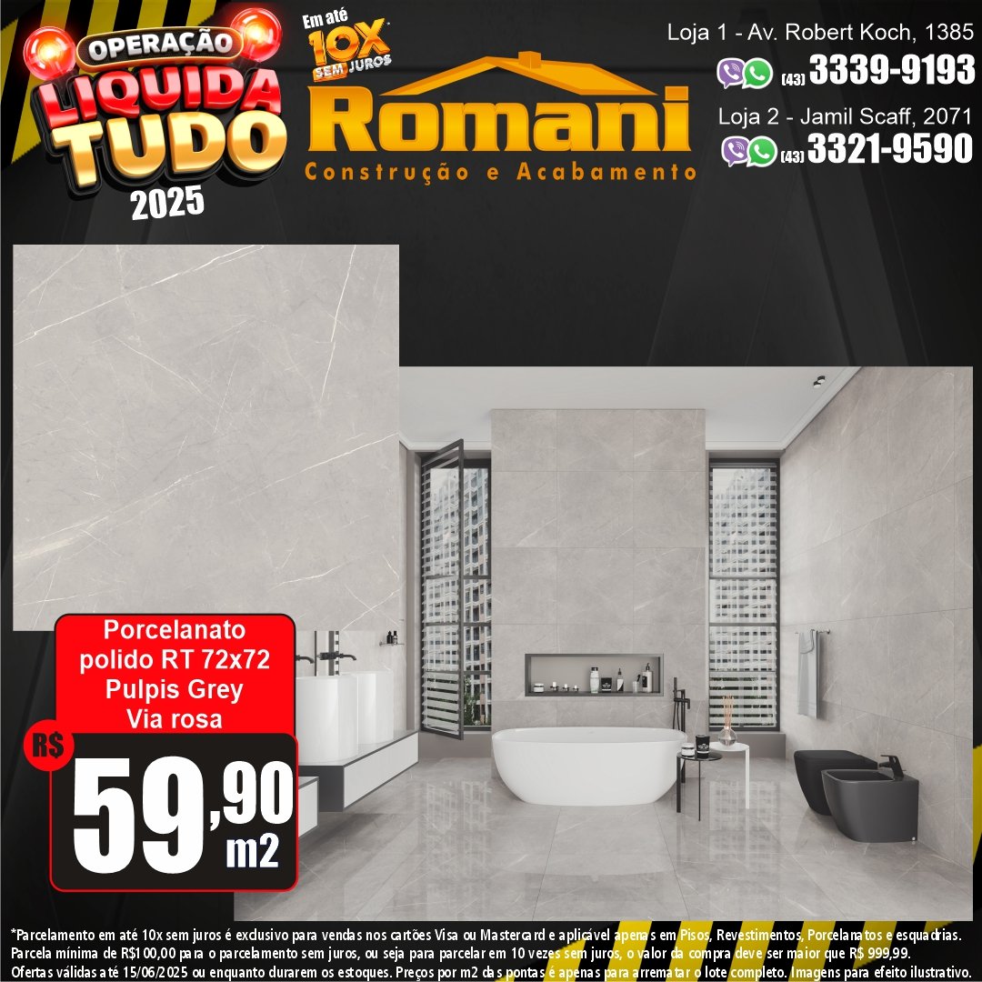 008339 PORC LEF PULPIS GREY RT POLIDO 71X71 71075 1,51*