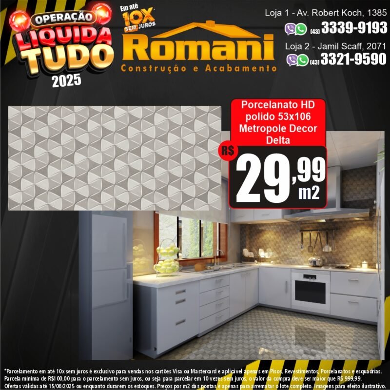 PORC DELTA METROPOLE DECOR POLIDO RT53X106 2,25M2*