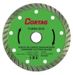 008499 DISCO CORTE DIAMANTADO TURBO ECO 110 mm CORTAG