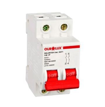 DISJUNTOR BIP 2X40A (C) OUROLUX - 26071
