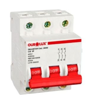 DISJUNTOR TRIP 3X32A (C) OUROLUX 26090