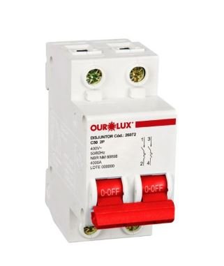 DISJUNTOR BIP 2X50A (C) OUROLUX - 26072