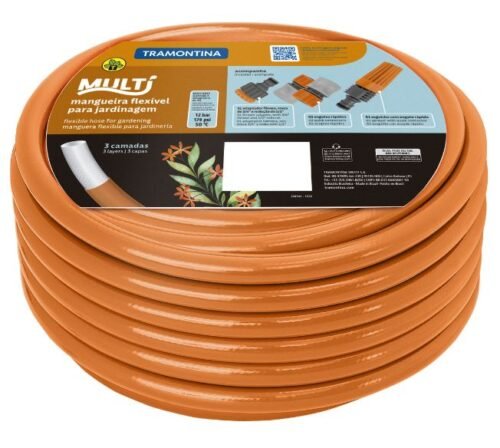008641 MANGUEIRA JARDIM MULTI PVC LARANJA 1/2 15M TRAMONT