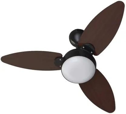 VENTILADOR TETO ELLUZ PRETO/TABACO BIV VENTISOL