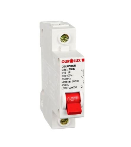 DISJUNTOR UNIP 1X16A (C) OUROLUX 26047