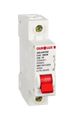 DISJUNTOR UNIP 1X20A (C) OUROLUX - 26048