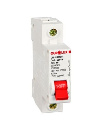DISJUNTOR UNIP 1X25A (C) OUROLUX - 26049