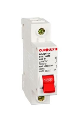 DISJUNTOR UNIP 1X40A (C) OUROLUX - 26051
