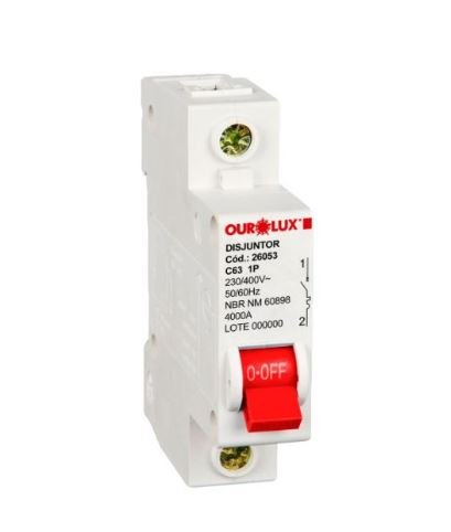 DISJUNTOR UNIP 1X63A (C) OUROLUX - 26053