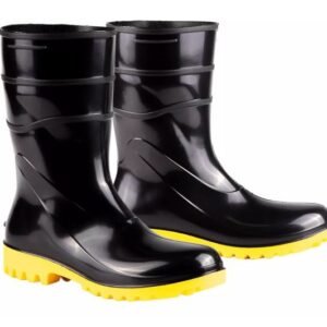 BOTA PVC PRETA S.AMARELA S/F S/B CARTOM 40