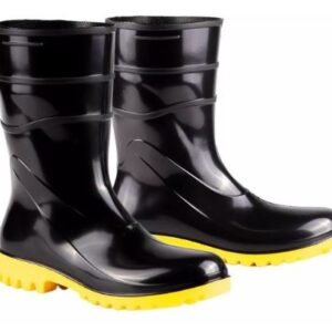 BOTA PVC PRETA S.AMARELA S/F S/B CARTOM 43