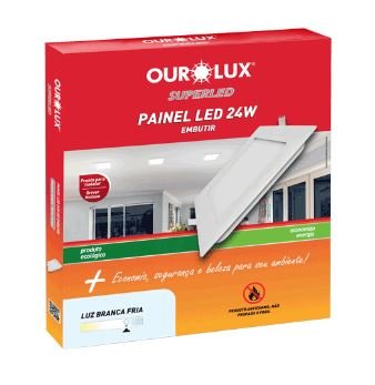 PAINEL LED EMB BR QUAD 24W BIV 6500K OUROLUX 02904