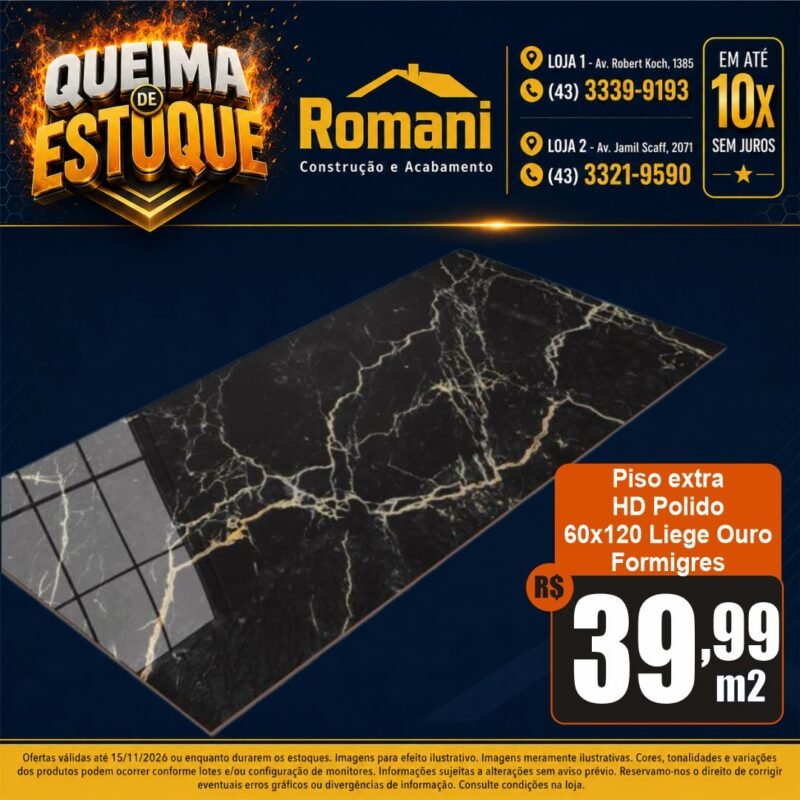 PISO GRAN LIEGE OURO NERO RT POL 60X120 C/2,16*