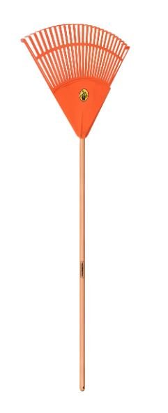 009141 VASSOURA PLASTICA LARANJA 22 DENTES C/CB MAD TRAMO
