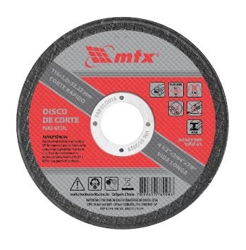 DISCO DE CORTE P/METAL 115 X1 X22,23MM MTX 7432655