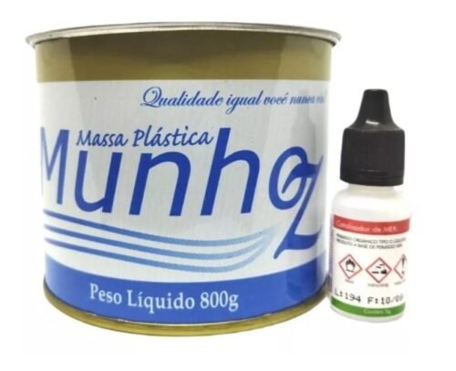 009175 MASSA PLASTICA CHUMBAR (CINZA) 800G MUNHOZ