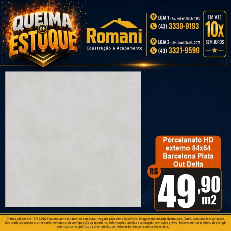 LOTE PORC  BARCEL PLATA OUT 84X84 2,12 (44,52M) 3L