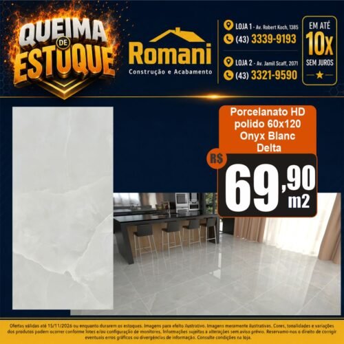 009414 PORC DELTA ONYX BLANC RT POL ESM 60X120 CX 2,88*