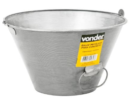 BALDE METALICO P/CONCRETO 10L VONDER