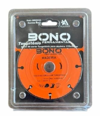 DISCO CORTE TUNGSTENIO P/MADEIRA 110X20MM BONO